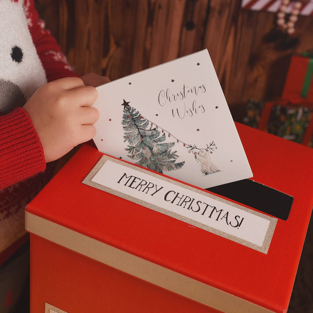 Personalised Christmas Card Post Box By Dreams To Reality Design Ltd | notonthehighstreet.com