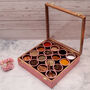 Pink Wooden Handcrafted 16 Round Compartments Spice Box, thumbnail 1 of 5