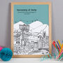 Personalised Derby Graduation Gift Print, thumbnail 5 of 9