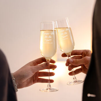 Personalised Christmas Prosecco Glass For Her, 5 of 7