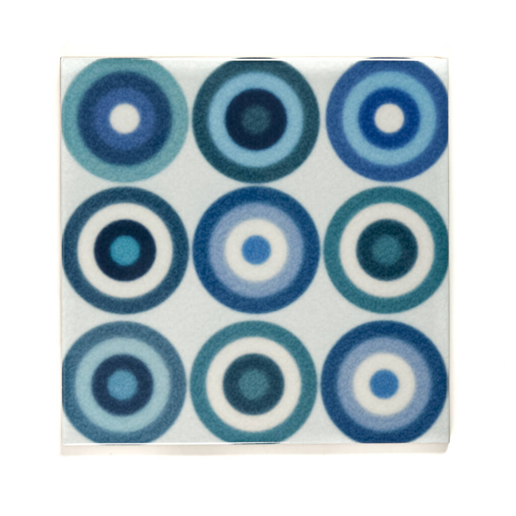 Denim Blue Circles Tile, 1 of 12