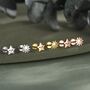 Sterling Silver Sun And Star 16 G Flat Back Labret Earrings, thumbnail 3 of 12