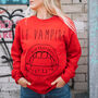 Le Vampire Women’s Slogan Sweatshirt, thumbnail 2 of 5
