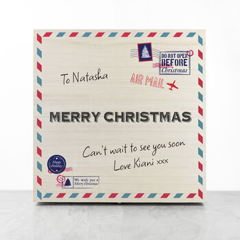 Personalised Nostalgic International Mail Christmas Box, 6 of 6