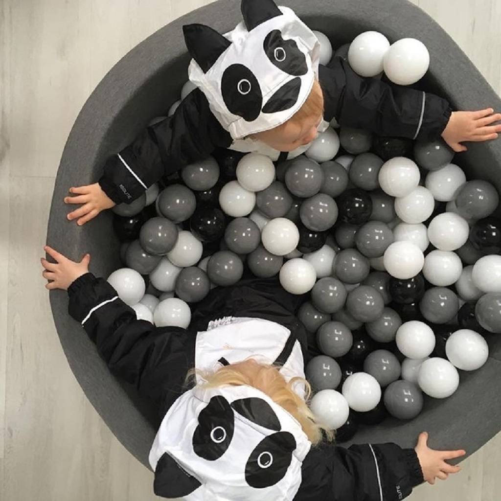 grey soft ball pit