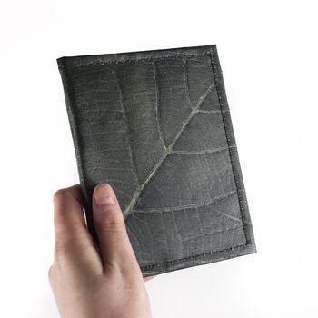 Vegan Teak Leaf Leather Passport Cover, 8 of 12
