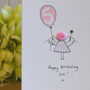Personalised 'Button Fairy' Handmade Card, thumbnail 1 of 5