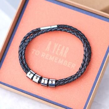 Personalised Men's Significant Year Bracelet, 3 of 6