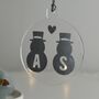 Personalised Snowman Couple Christmas Tree Decoration, thumbnail 2 of 11