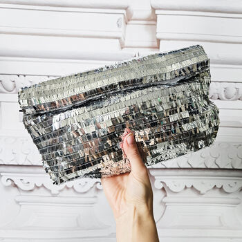 Sequin Embellished Clutch Bag, 5 of 5