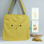 Bunny Rabbit Japanese Style Sand And Mustard Bag, thumbnail 3 of 6