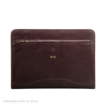 Personalised A4 Leather Ring Binder Folder 'Veroli', 5 of 12