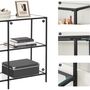 Console Table Coffee Table Tempered Glass Shelves, thumbnail 6 of 10