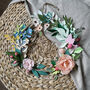Boho Style Paper Flower And Foliage Jute Wreath, thumbnail 2 of 4