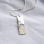 Recycled Silver Fingerprint Tag Necklace, thumbnail 1 of 8