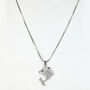 Sparkly Dolphin Pendant Necklace, thumbnail 1 of 3