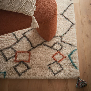 Origins Berber Knotted Chain Ivory/Multi Rug, 2 of 4