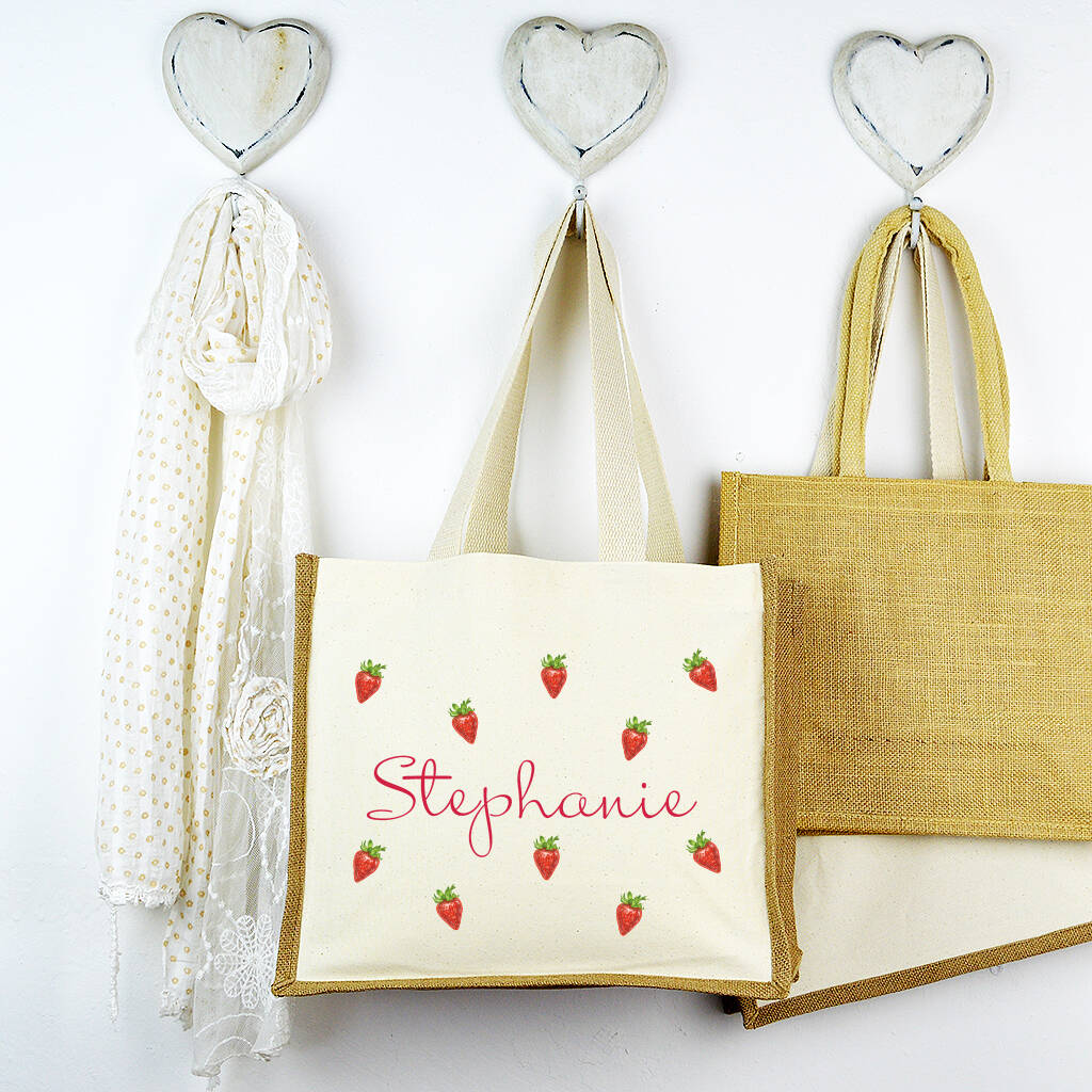 Personalised Strawberries Bag By Andrea Fays