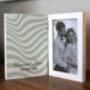 Personalised Wooden Wavy Hinged 6x4 Photo Frame, thumbnail 1 of 4