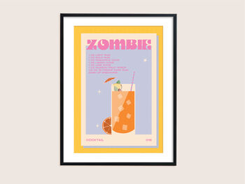 Retro Cocktail Zombie Print, 5 of 5