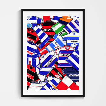 Qpr Football Shirt Mash Up Print, 2 of 3