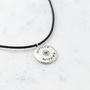 Sterling Silver And Leather Coordinates Necklace, thumbnail 2 of 5