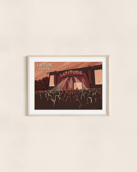 Latitude Festival Suffolk Travel Poster Art Prinr, 3 of 8