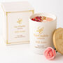 Aromatherapy Rose Soy Candle With Rose Quartz Crystals, thumbnail 1 of 12