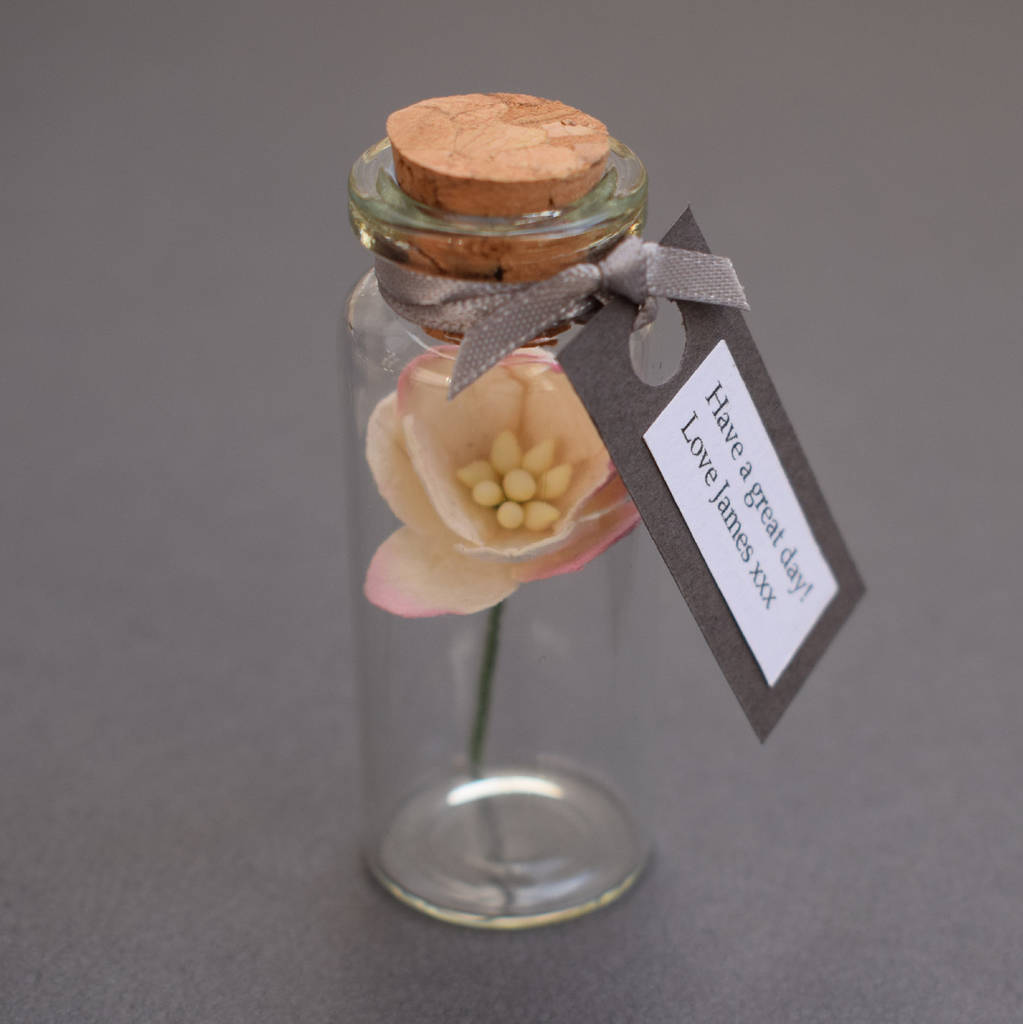 Tiny Bottle Of Blossom With Personalised Message, 1 of 10