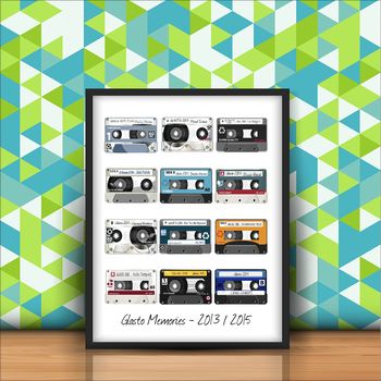 Framed Favourite Cassettes Print, 7 of 8