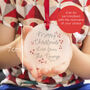 Merry Christmas Love The Bump' Frosted Glass Decoration, thumbnail 2 of 5