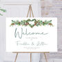 Festive Wedding Welcome Sign, thumbnail 1 of 7