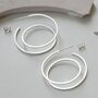 Sterling Silver Ombre Hoops, thumbnail 4 of 6