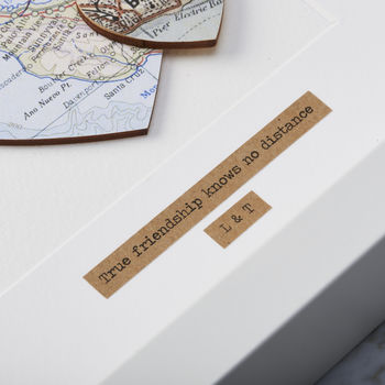 Personalised Double Heart Map Picture, 4 of 6