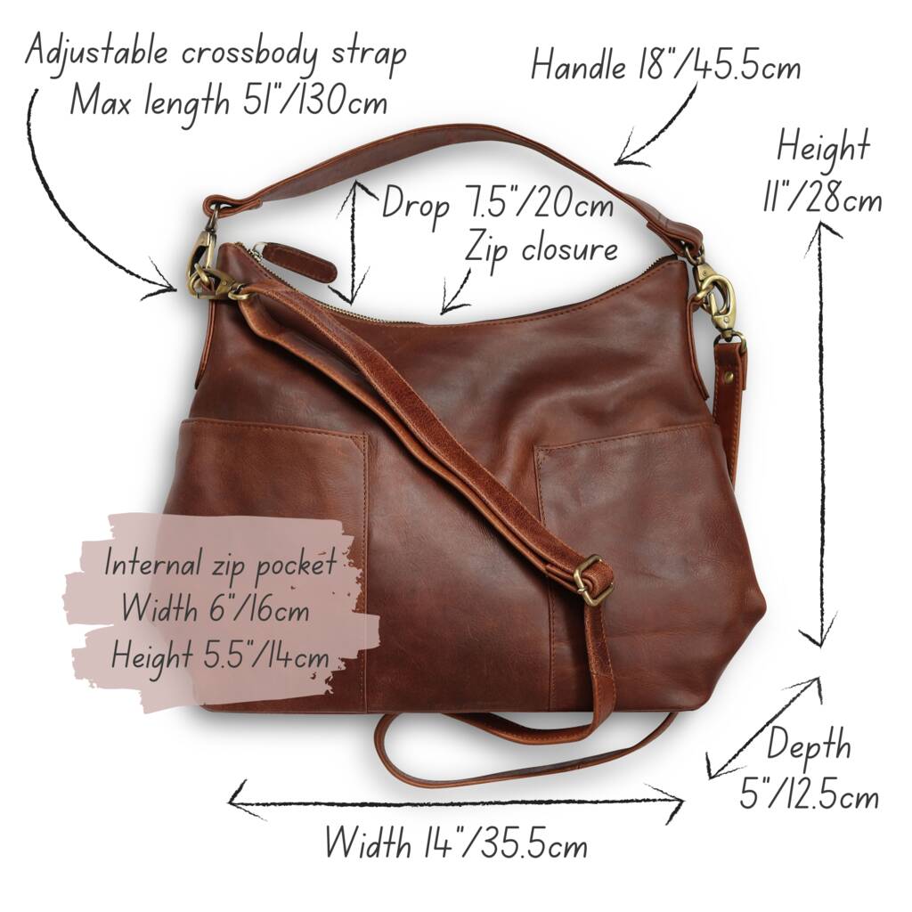 Leather Slip Pocket Handbag By The Leather Store | notonthehighstreet.com