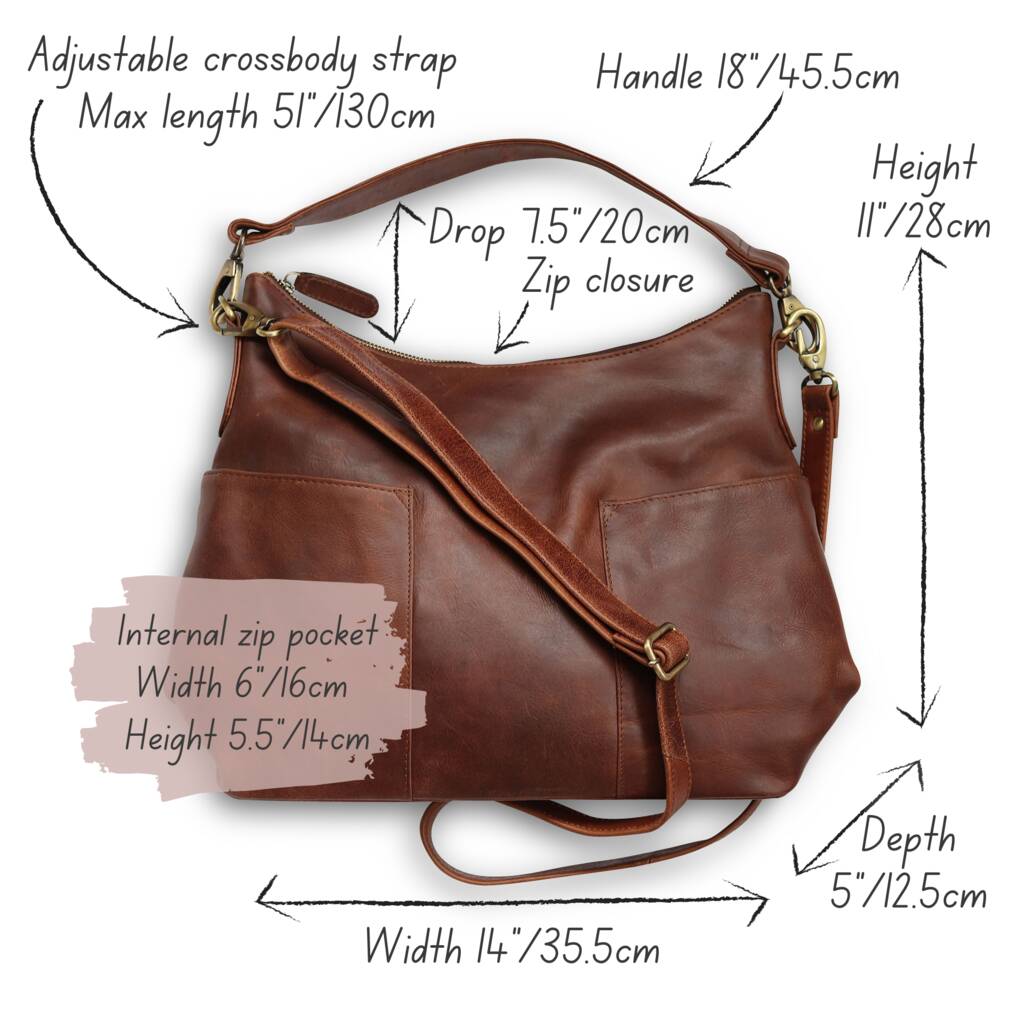 Leather Slip Pocket Handbag By The Leather Store