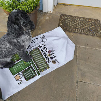 80 Years Of Gardening 80th Birthday Gift Garden Towel, 2 of 4