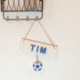 Personalised Name Sign Door Plaque With Football, thumbnail 2 of 7