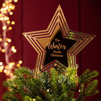 Personalised Star Christmas Tree Topper, 3 of 6