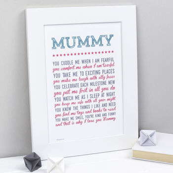 Why I Love You Mummy Poem Print, 3 of 10