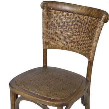 Elm Wood Rattan Dining Chair, 2 of 2