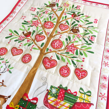 Luxury Quilted Christmas Tree Fabric Advent Calendar, 7 of 7