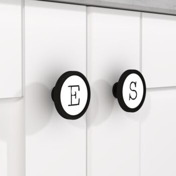 Alphabet Typewriter Letter Initial Cupboard Door Knobs, 9 of 9