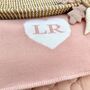 Monogrammed Heart Baby Blanket, thumbnail 3 of 6