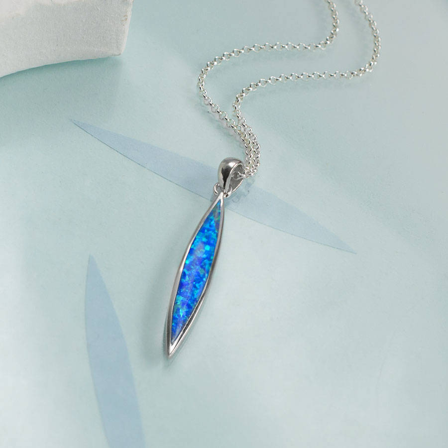 sterling silver long opal necklace by martha jackson sterling silver