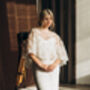 Floral Lace Cape Beaded Wedding Dress Cover Up, thumbnail 12 of 12