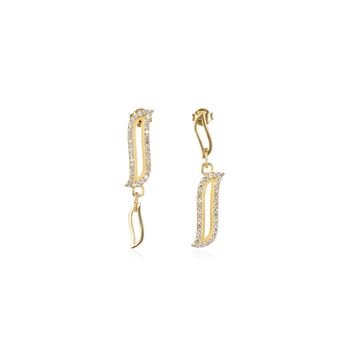 Wave Symphony Earrings Cz, 2 of 4