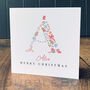 Personalised Christmas Card With Initial, thumbnail 2 of 10