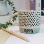 Personalised Dipped Spotty Sage Mug, thumbnail 1 of 5