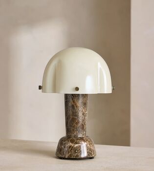 Portable Lamp, Dark Emperador Marble, 2 of 5